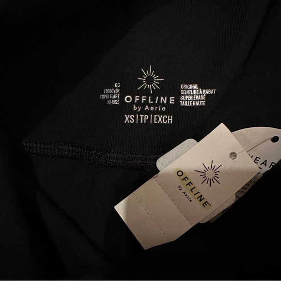 Offline by Aerie OG Foldover High Waisted Super Flare Legging in Washed Black XS - Picture 7 of 12